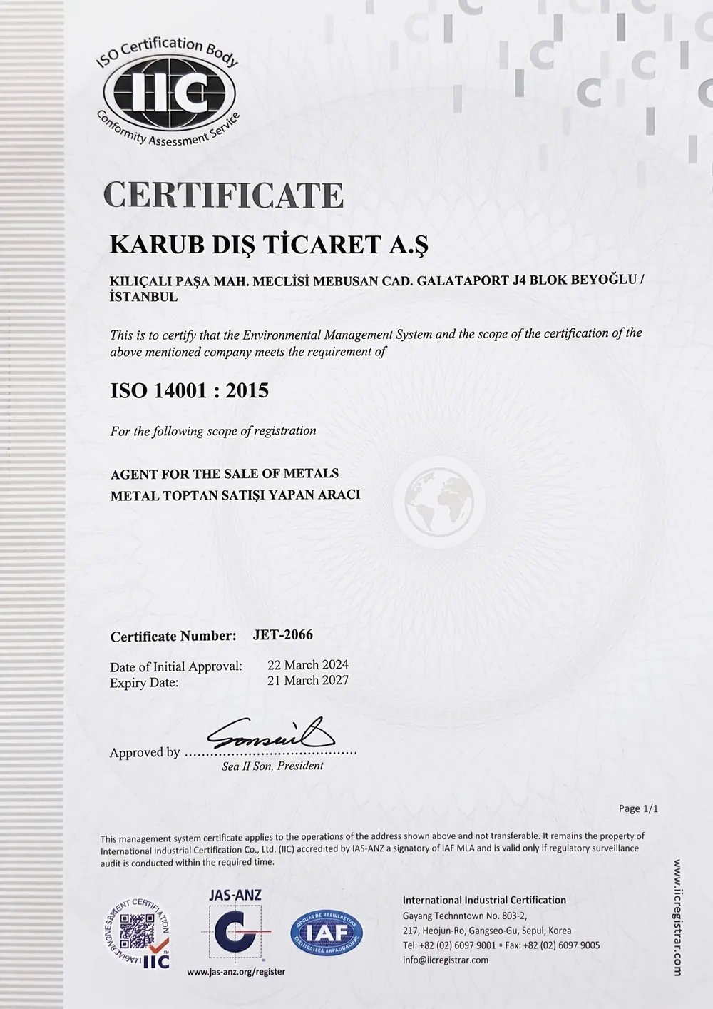 karub certificates image 1