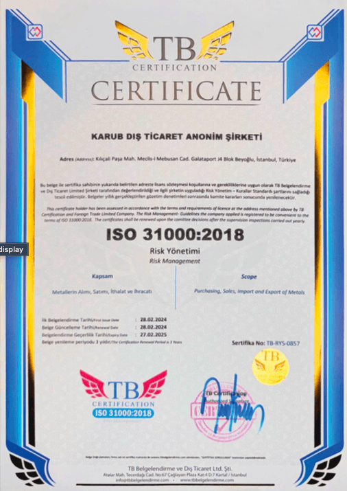 karub certificates image