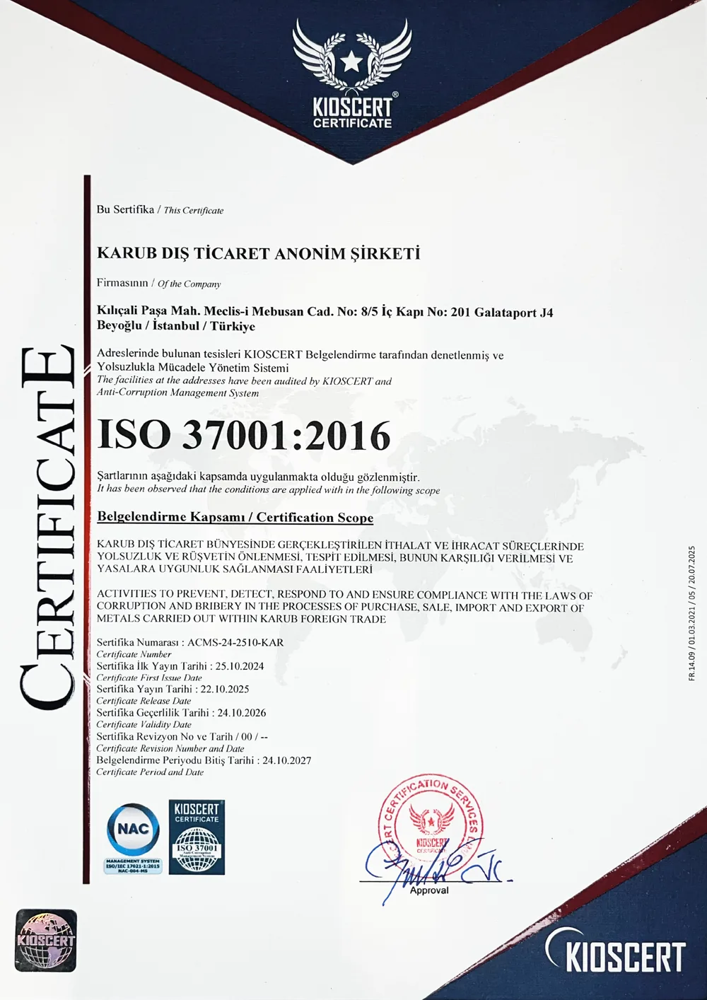 karub certificates image 1