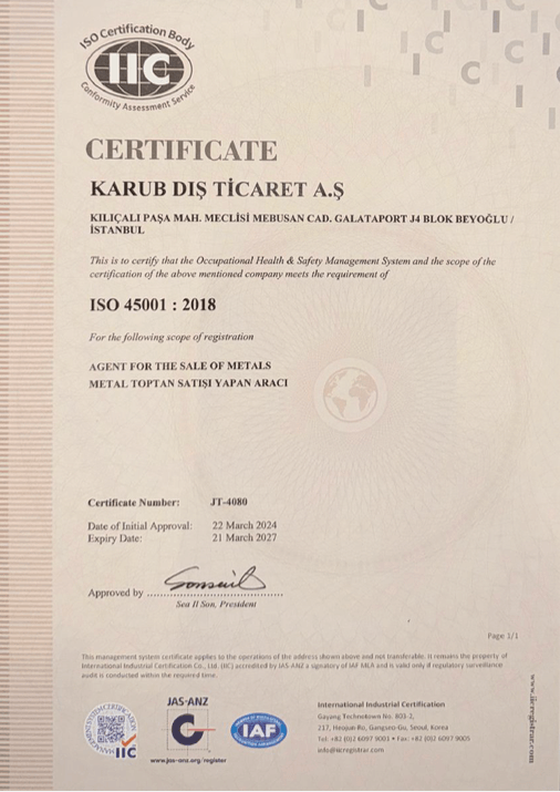 karub certificates image