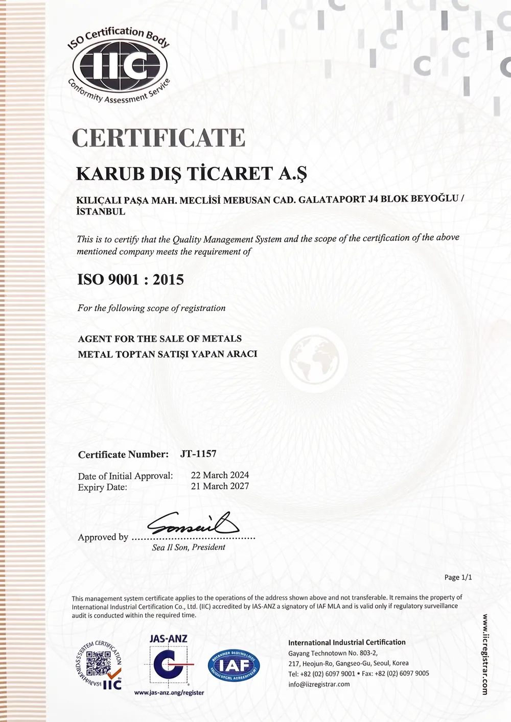 karub certificates image 1