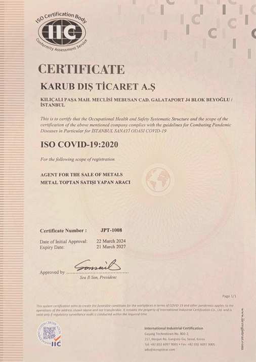 karub certificates image